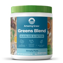 Amazing Grass Greens Blend Alkalize & Detox: Smoothie Mix, Puhastage Super Greens & Beet Root Powder, Seedeensüümid, Prebiootikumid Ja Probiootikumid, 30 Servings (Pakendamine Võib erineda)