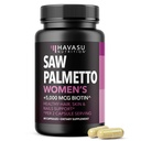 Saw Palmetto naistele, kellel on biotiin 5000 mcg - võimas DHT Blocker juuste, naha ja küünte tervise toetamiseks - 60 Count - Vegan, mitte-GMO vitamiin tugevamate, täielikumate lukkude jaoks - 1 kuu pakkumine