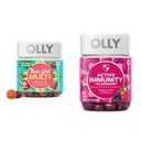 OLLY Teen Girl Multi Gummy, Healthy Skin and Immune Support, 15 Essential Vitamiinid, 70 Count Gummy Active Immunity + Elderberry, 45 Gummies, Berry Maitse