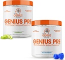 Genius Pre-Workout Supplement Bundle - Blue Vaarika & Hapu Õun - Kofeiinivaba / stimulant-vaba