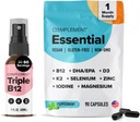 Täiendavad olulised Vegan Multivitamiinid ja kolmekordne B12 Spray Bundle - põhjalik toitumisalane toetus taimepõhistele dieetidele