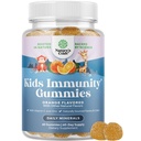 Laste immuunsuse toetamine Kummid - Maitsev C-vitamiin koos tsingi ja Echinacea Immuunsusvõimendajatega lastele - Vegan Gluteenivaba ja želatiinivaba närimiskummi vitamiinilisand lastele