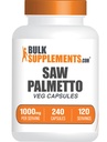 BulkSupplements.com Saw Palmetto ekstrakt Kapslid - Serenoa Repens, Saw Palmetto Supplement - Gluteenivaba, 2 kapslit serveerimise kohta, loend (pakk 1)