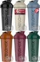 VELOMIX - 6 PACK- 28 oz Valguraputaja pudel valgusegudele - 6x Wire Whisk | Leak Proof Shaker Cups for Protein Shakes | Protein Shaker Bottle Pack | Protein Shake Cup (Earth Tones Collection)