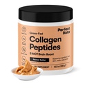 Täiuslik Keto kollageen Peptiidid Valgupulber MCT õli, hüdrolüüsitud kollageen, tüüp I & III täiendada, Gluteenivaba Grass Fed, madal carb, Keto Coffee Creamer, kollageen naistele ja meestele, maapähklivõi