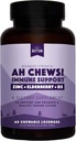 Natural Rhythm Ah Chews! Immuunsüsteemi suurendajad lastele ja täiskasvanutele, ei ole lisatud suhkrut, Elderberry, tsink ja vitamiin D3, 60 kapslit