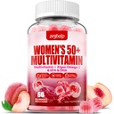 Suhkruvabad naised Multivitamiin 50 Plus Gummies kaltsiumi, magneesiumi, tsink, vitamiin A, C, D3, E, K2, B kompleks, folaat, biotiin - multivitamiinid ja mineraalid nahale, energiale, immuunsusele