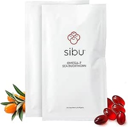 Sibu Sea Buckthorn Omega-7 Softgels (60-päevane täitekott) - tervisliku naha, juuste, küünte ja kuivuse täiendus