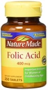 Looduses valmistatud foolhape (400 mcg) tabletid, 250 loendurit, pakend 2