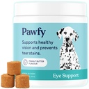 Pawfy Eye Support Soft Chews | Prevent Tear plekid | Support Eyeight | General Eye Health | Luthein, Krill Oil & Astaxanthin