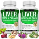 Maksa puhastamine Detox & remont Valem Maksa detox Supplement - Piimaohakas koos Dandelion, artišokk, kurkum, peedi juur, kurkum & rohkem loodusliku kiire taimepuhastus Non-gmo Vegan 60 kapslit
