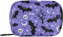 Halloween Bats Pill Box 7 päeva Pill Case Travel Pill Korraldaja kott koos Zipper kaasaskantav iganädalane Vitamiin Meditsiin Täiendus Kott