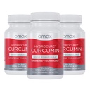 Omax3 HydroCurc Turcumin Softgels, Highly Bioavailable MCT Oil Nanoparticle for Potency & Absorption, Joint Health, 180 Softgels (3 Pack)