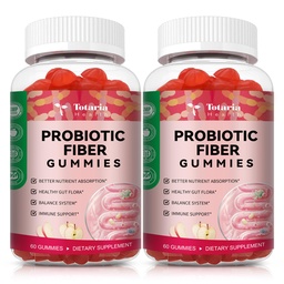 9-in-1 probiootilised kiudained täiskasvanutele ja teismelistele 16G kiudaine kohta, Psyllium Fiber Supplement koos 5 miljardit CFU Bacillus Coagulans, inuliin, ACV seedetraktile, soolestikule ja immuunsusele - 2 pudelit