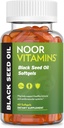 Noor Vitamiinid Halal Black Seed Oil Kapslid , Halal Vitamiinid , 1000 mg Black Seed Oil from Nigella Sativa , Tümokinoon , Non- GMO , Gluteenivaba , 60 Count