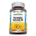 Amazing Omega Norra tursamaksaõli 1250 Mg Softgels Supplement | Omega-3, EPA, DHA, A-vitamiin, D-vitamiin ja E-vitamiin (sidrun | 250 Count)