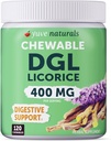 Näritav ultrapuhas DGL lagritsatabletid 4000 mg – magu, soolestik ja soolestiku reljeef – looduslik happe refluksvalem – 10: 1 deglütsürritseeritud lagritsajuure ekstrakt – 120 närimisainet