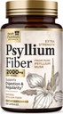 Psyllium Husk kapslid 1500 mg - Natural Fiber Supplement pillid, igapäevane seedimine, Colon Health, & Regularity Support, Taimne Psyllium Husks Pulber kapslid, Vegan, Non-GMO - 120 Veggie kapslid