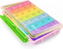 AUVON iMedassist Niiskus-Proof Weekly Pill Organizer 4 korda päevas, suur 7-päevane pillide karp kaasaskantava disainiga reisimiseks, eemaldatavad individuaalsed konteinerid sisaldavad vitamiine, toidulisandeid, ravimeid