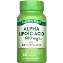Nature's Truth Alpha Lipoic Acid 600mg | plus Biotin Optimizer | 60 kapslit | Non-GMO & Gluteeni tasuta toidulisand