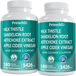 32-in-1 Maksa puhastamine Detox ja parandamine piimaohakaga, silümariin, artišoki ekstrakt, peedi pulber - sapipõie lisand aktiivse maksa tervise valemiga - 1426mg (180ct, pakend 2)
