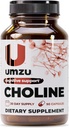 UMZU Choline Supplement for Cognitive and Hormonal Support | Acetylcholine Booster Helps Brain Focus, Memory & Metabolism | Promotes Liver Health & Estrogen Balance (30 Day Supply | 90 Capsules)