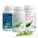 AloeCure Orgaaniline Aloe Vera kapslite pakend - 3 tükki - melatoniin + kollageen, Aloe Vera kapslid, probiootikum + ensüüm