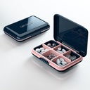 Travel Pill Case, Pill Box - Acedada Portable Pill Holder, Travel Pill Container Carrier Purse, veekindel Compact Medicine Organizer Box, Blue