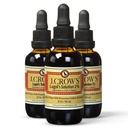 J.CROW'S® Lugol's lahus joodi 2% 2 oz (3 pudelit) - Premium jood ja kaaliumjodiid Vedelik, Gluteen ja alkoholivaba looduslik soolvee ekstrakt, aegumata