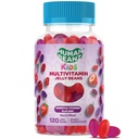 Multivitamiini Jelly Bean Gummies koos tsingi lastele, Immune Support Dietary Supplements, Taimetoitlane, 120 Berry Blast Jelly Beans, Kosher