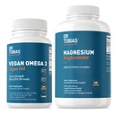 Dr Tobias Vegan Omega 3 vetikaõli ja magneesiumi bisglütsinaat, südame, aju, lihaste ja luude tervise oluline tervisetoetus, mitte-GMO, vegan
