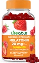 Elujõuline melatoniin 20mg Gummies | Hea maitsega unelisa täiskasvanutele | Võib aidata kukkumist ja uinumist | Taimetoitlaste unekummid täiskasvanutele, meestele, naistele | 60 melatoniinkummid 20mg
