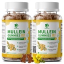 (2 Pack) 9 in 1 Mullein Gummies for Lung Cleanse & Detox, Extra Strength Mullein Leaf Extract w/Quercetin, Bromelain, Elderberry & Marshmallow for Respiratory, Immune & Digestive, Vegan, 120 Count