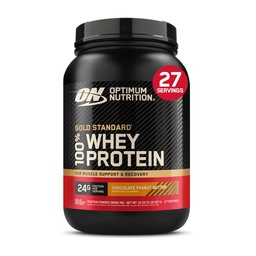 Optimum Nutrition Gold Standard 100% vadakuvalgu pulber, šokolaad maapähklivõi, 2 naela (pakendamine võib varieeruda)