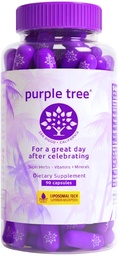 Purple tree Post-Celebration Wellness | Maksatoetus, Body Replenisher, Rapid Hydration | Dihüdromüritsetiin DHM, piimaohakas, elektrolüüdid, B-vitamiin, pajukoor, kvertsetiin (90 pilli)