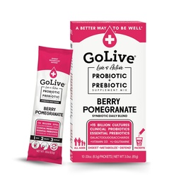 GoLive Prebiootikum ja probiootikum naistele, meestele, lastele Marja granaatõuna sünbiootiline pulber w/ L-glutamiin, D3-vitamiin, elektrolüüdid. Soolestiku tervis, seedimine, ainevahetus, immuunsus 15-50B CFU-d.