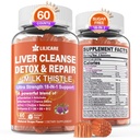 1Pack Milk Thistle Maksaohakas Detox Gummies, 18-in-1 Maks Puhasta Detox & Remond Supplement berberiin, sigur Juur, Kurkum, Artišokk, Dandelion Juur, Chanca Piedra, Vitamiinid B6 B12 - Suhkruvaba