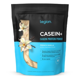 LEGION Kaseiini valgupulber (prantsuse vanilla) - aeglaselt vabastav Micellar Kaseiini valgupulber - GMO-ga mitteseotud, gluteenivaba ja looduslikult magustatud pulber rohutoidulistest lehmadest (25 serveerimist)