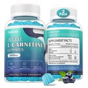 2 Pack Sugar Free Acetyl L-karnitiin Gummies, L-karnitiini lisand naistele ja meestele vitamiin C & B12, ALCAR energia, aju ja südame tervise toetamiseks, vegan, mitte-GMO, 120 loend