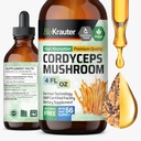 BIO KRAUTER Cordyceps Seeneekstrakt - Cordyceps Sinensis Liquid Seeneekstrakt - 670 mg per Serving - Vegan, Alkohol & Sugar Free - 4 Fl.Oz.