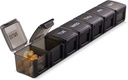 Pill Organizer XL ekstra suured nädalas ja päevased pillid pillid / Vitamiin / Kalaõli / toidulisandid (must)