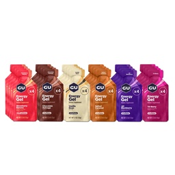 GU Energy Original Sports Nutrition Energy Gel, Vegan, Gluten-Free, Kosher ja Piimavaba On-the-Go Energia Iga treening, 24-Count, Assorteeritud Maitsed