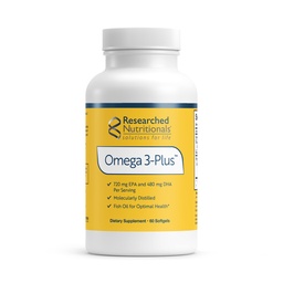 Uuritud toitained Omega-3 Plus kalaõli - EPA DHA Omega 3 toidulisand südame-veresoonkonna ja aju tervise toetamiseks - molekulaarselt destilleeritud puhtuse ja ohutuse jaoks (60 Softgels)