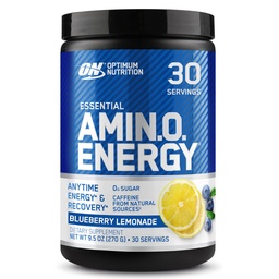 Optimum Nutrition Amino Energy - Pre Treening rohelise tee, BCAA, Aminohapped, Keto Sõbralik, Rohelise Kohvi ekstrakt, energiapulber - mustika limonaadi, 30 Servings (pakendamine võib varieeruda)