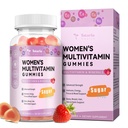 Totaria Sugar Free Multivitamiini Gummies naistele 14+ w / Raud, Inositool, Folate, Biotin, Naised Daily Multivitamiin Gummy w / Vitamiin A, C, B, D3, K2, juustele, nahale, energiale, immuunsusele, maasikamaitse