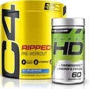 C4 Ripped & SuperHD, Thermogenic Bundle, C4 Ripped Pre Workout Powder, ICY Blue Razz 30 Servings + SuperHD Capsimax ja roheline tee ekstrakt, 60 Servings