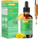 Orgaaniline Mullein tilgad kopsude puhastamiseks, võimas 1700mg Mullein Leaf ekstrakt immuunsuse ja hingamisteede toetamiseks, looduslik Mullein Supplement Tinktuur langeb Non-GMO & Vegan, 2 Fl Oz