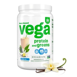 Vega valk ja rohelised valk pulber, Vanilla - 20 g taimepõhine valk Plus köögiviljad, vegan, non GMO, herneproteiin naistele ja meestele, 21, 7 Ounce (pakendamine võib varieeruda)