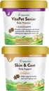 NaturVet – Skin & Coat Plus Omegas kassidele – 60 pehmet närimist | Toetab tervislikku nahka ja läikivat katet | & VitaPet Senior Daily Vitamiinid kassidele, formuleeritud oluliste mineraalide pakkumiseks, 90 g, 60 Count