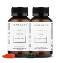 JSHealthi vitamiinide seedimist toetav pakett - sisaldab detoksi + delotti Maksa tervise valem ja nahk + seedimist